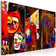 Ručne maľovaný obraz - Abstraktný karneval