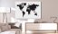 Korková nástěnka - Mapa světa: Černobílá elegance