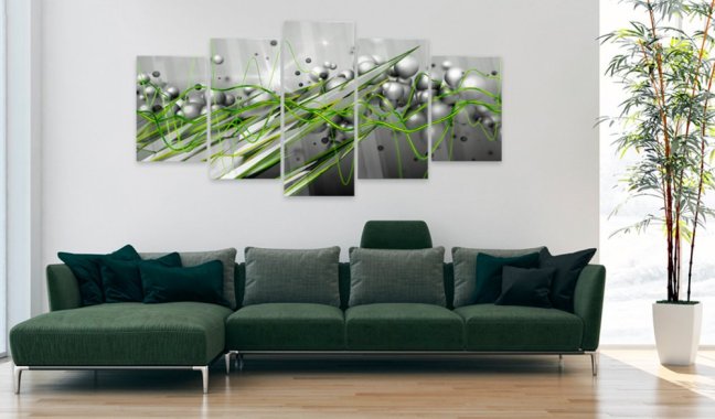 Obraz na akrylátovém skle - Zelený rytmus