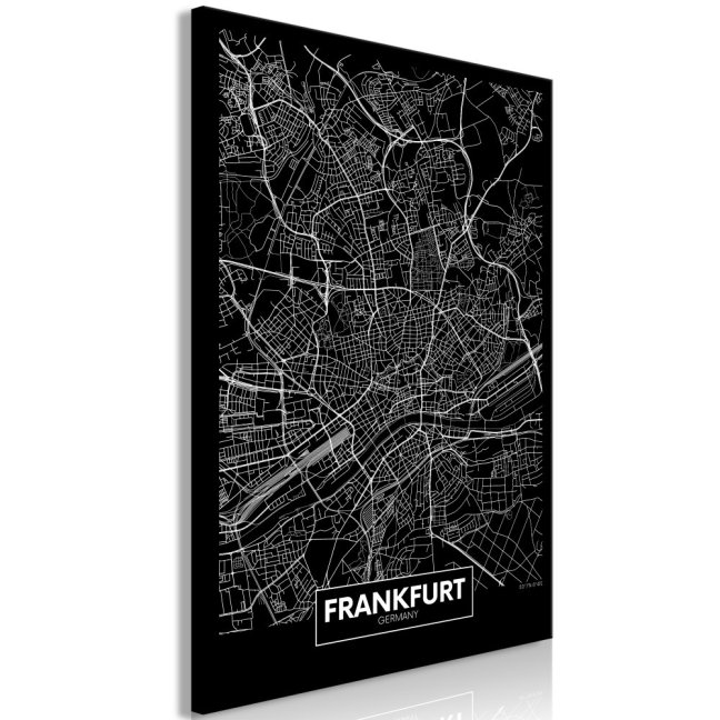 Obraz - Tmavá mapa Frankfurtu