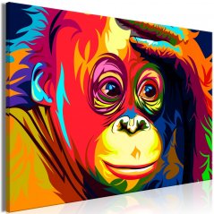 Obraz - Farebný orangutan