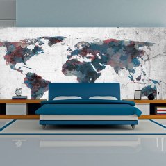 Fototapeta - Mapa sveta na stene II