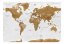 Samolepící fototapeta - Mapa světa: Bílé oceány