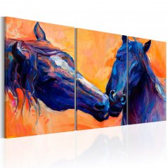 Obraz - Modré kone