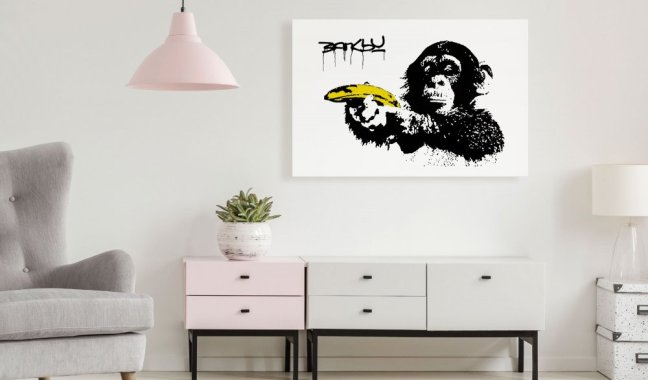 Obraz - Banksy: Opica s banánom