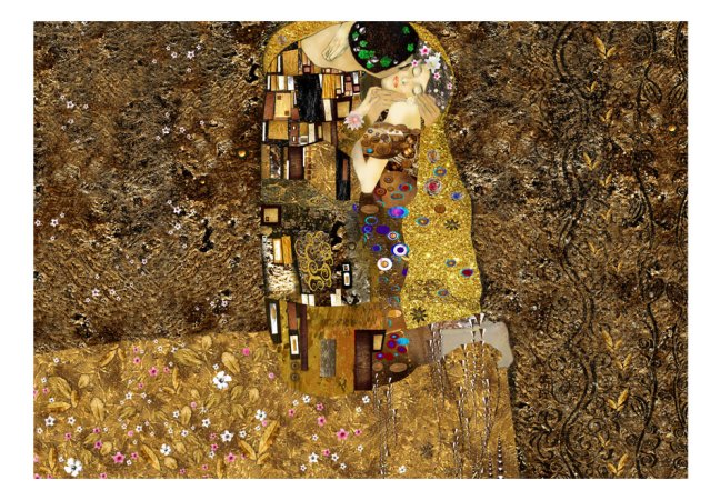 Fototapeta - Klimtova inšpirácia - zlatý bozk
