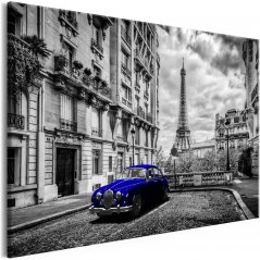 Obraz - Auto v Paríži - modré
