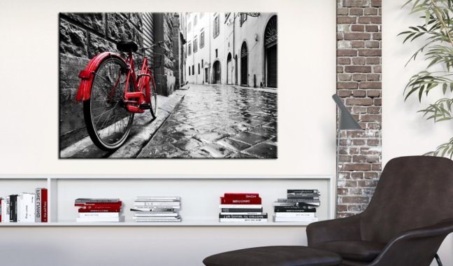 Obraz - Vintage červený bicykel