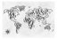 Samolepiaca fototapeta - Retro kontinenty (sivé)