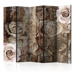Paraván - Staré dřevo a růže II