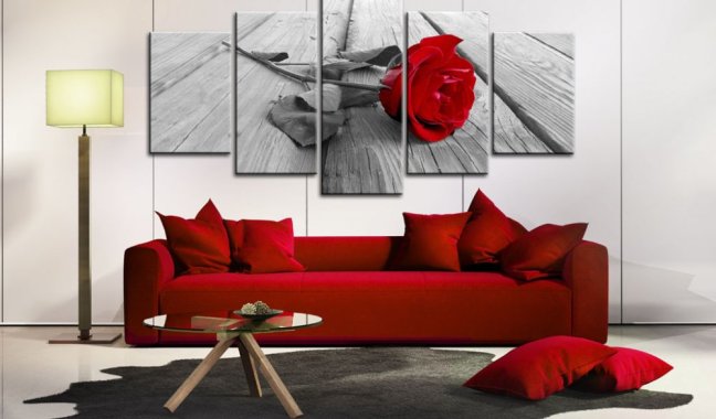 Obraz - Růže na dřevě