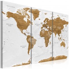 Obraz - Mapa světa: Bílá poezie