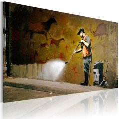 Obraz - Čištění jeskyně Lascaux (Banksy)