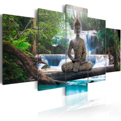 Obraz - Budha a vodopád