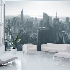 Fototapeta - New York panorama černá a bílá