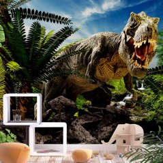 Samolepící fototapeta - Naštvaný tyranosaurus