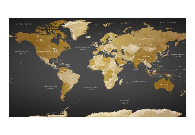 Fototapeta XXL - Mapa sveta: Farebná geografia III