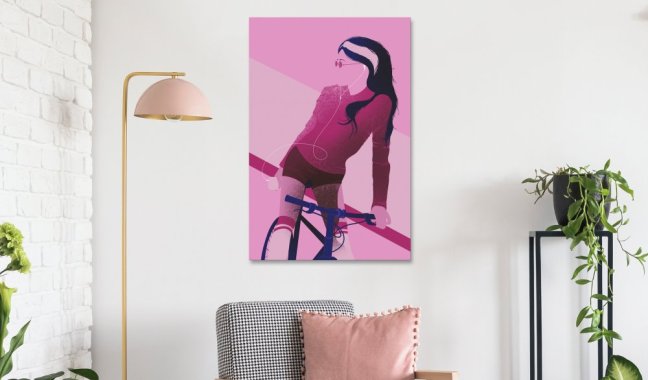Obraz - Žena na bicykli