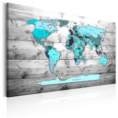Obraz - Mapa světa: Modrý svět