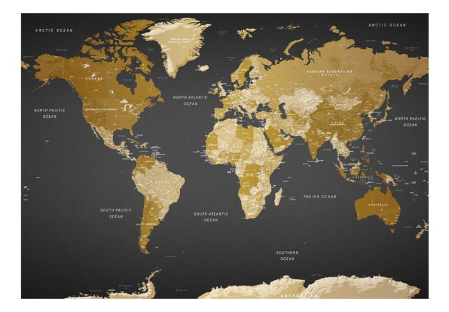 Samolepící fototapeta - Mapa světa: Moderní geografie