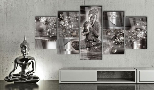 Obraz na akrylátovom skle - Strieborný pokoj