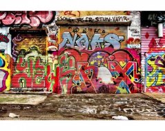 Fototapeta - Ulica s grafitmi