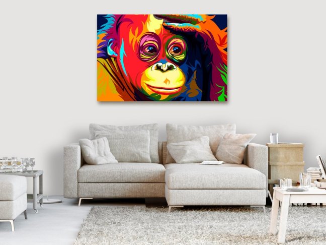 Obraz - Barevný orangutan